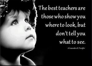 Teachers show you where to look...